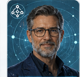 Illustrated portrait representing Nexus, integration QA agent